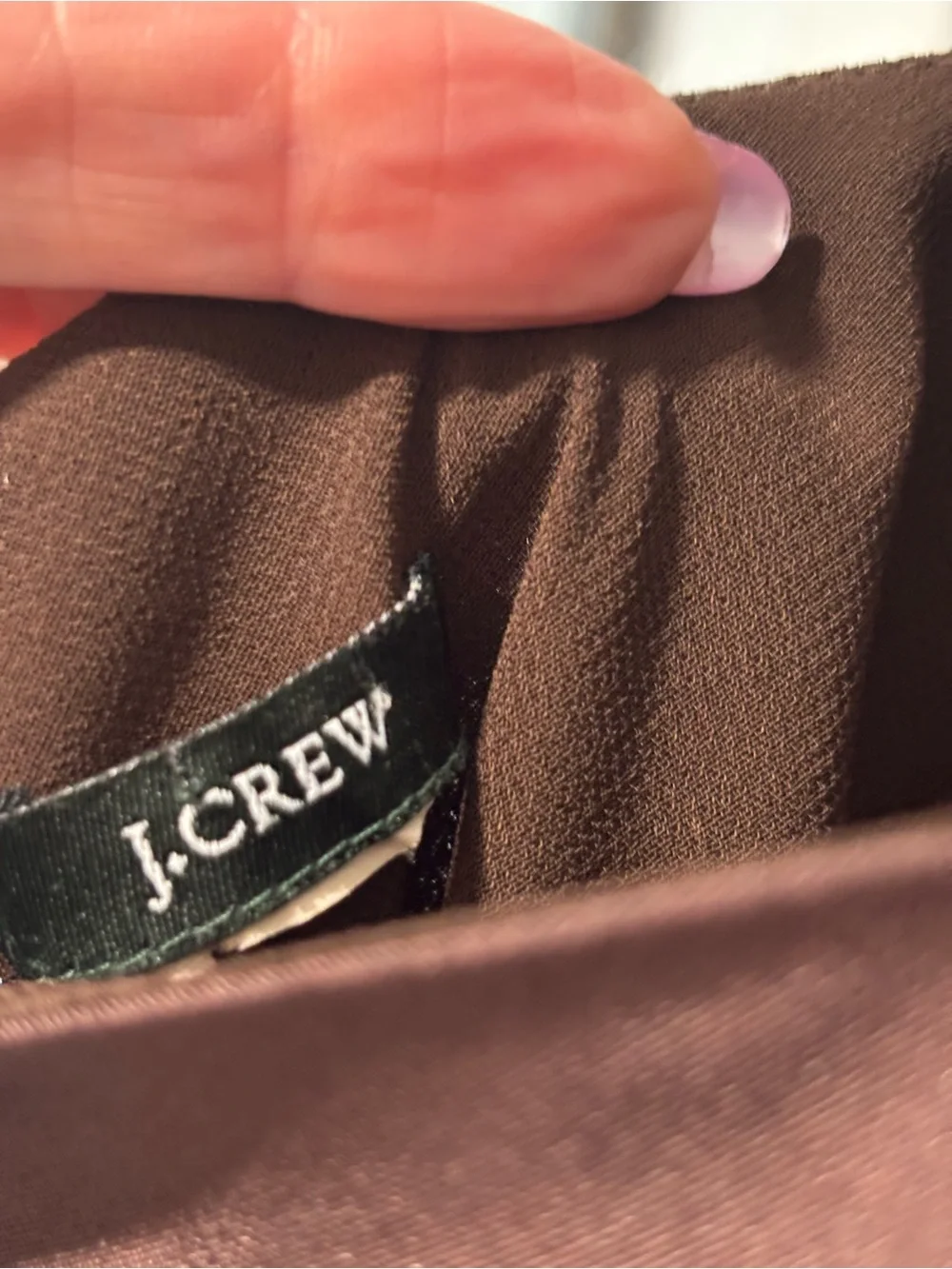 Rare! Vintage J.Crew Chocolate Brown Silk Dress
